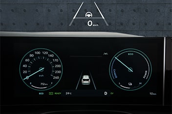 Curved LED Cluster with Display