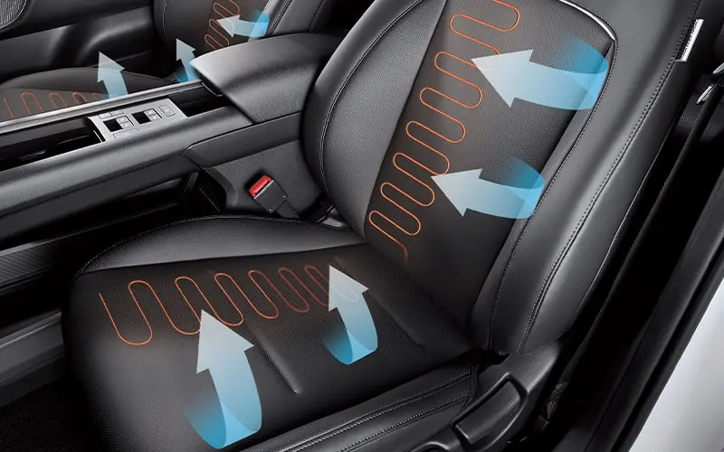 Heated and ventilated front seats